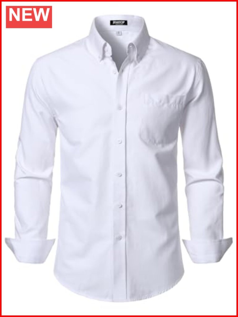 Mens Lightweight Oxford Long Sleeve Button Down Shirt Slim Fit